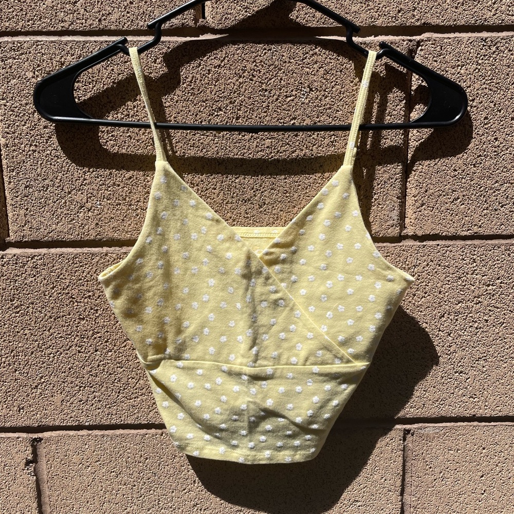 Yellow Flower Crop Tank